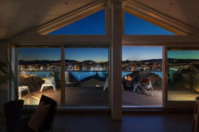 Moderne sentral villa med fantastisk utsikt over byen
